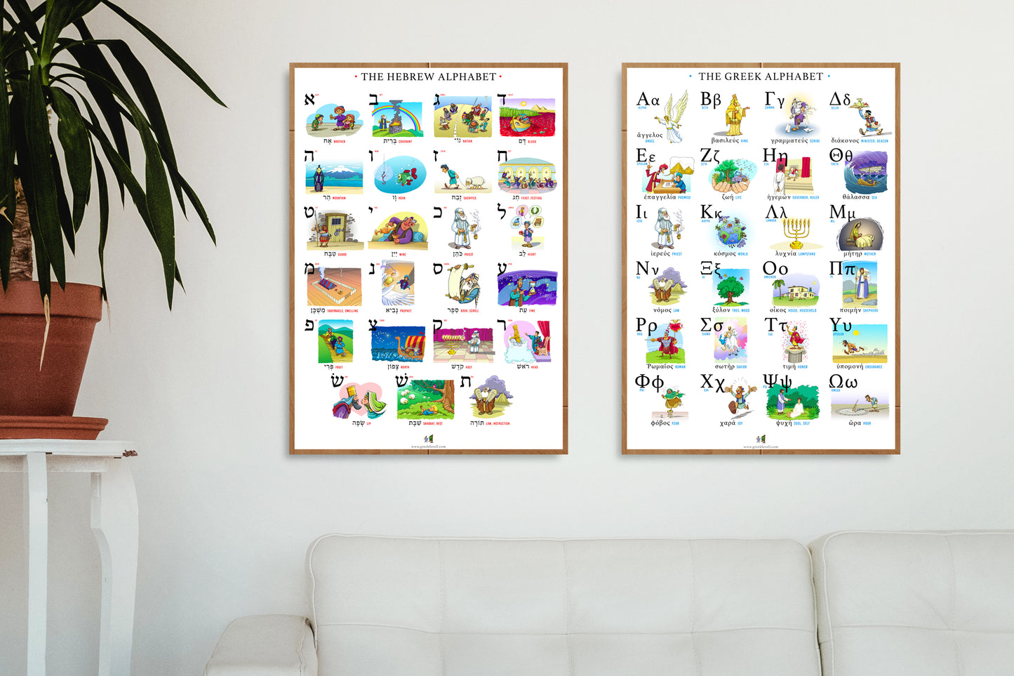 Hebrew Alphabet Poster