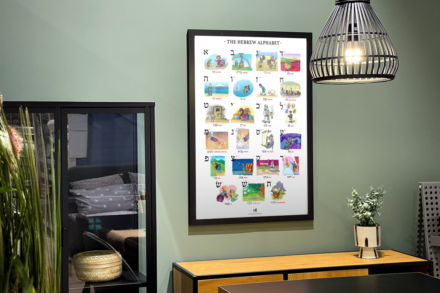 Hebrew Alphabet Poster