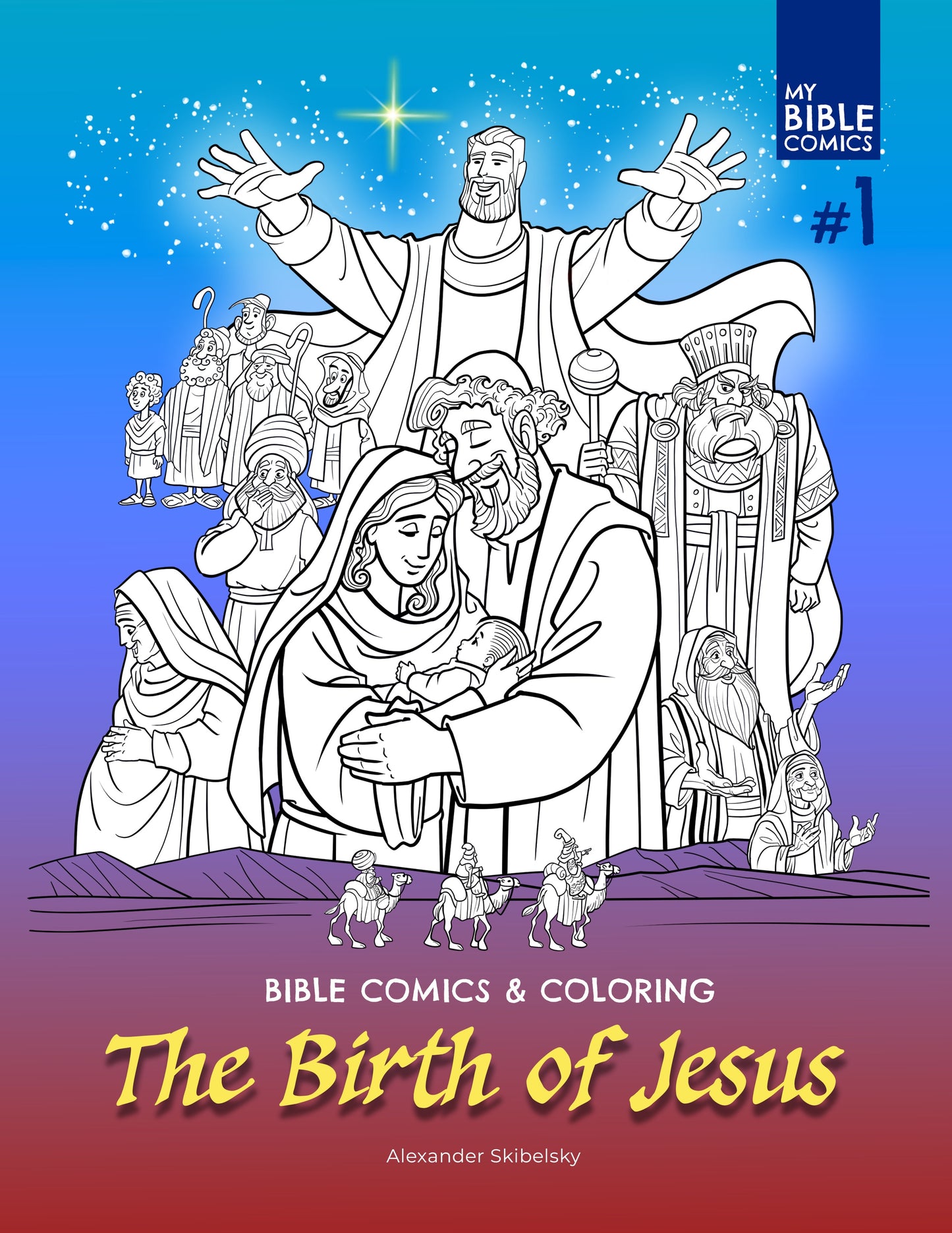 Coloring Comic Book: The Birth of Jesus