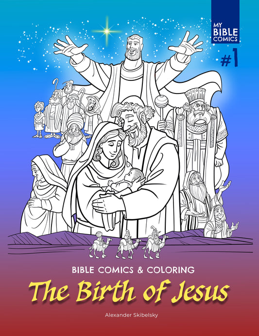 Coloring Comic Book: The Birth of Jesus